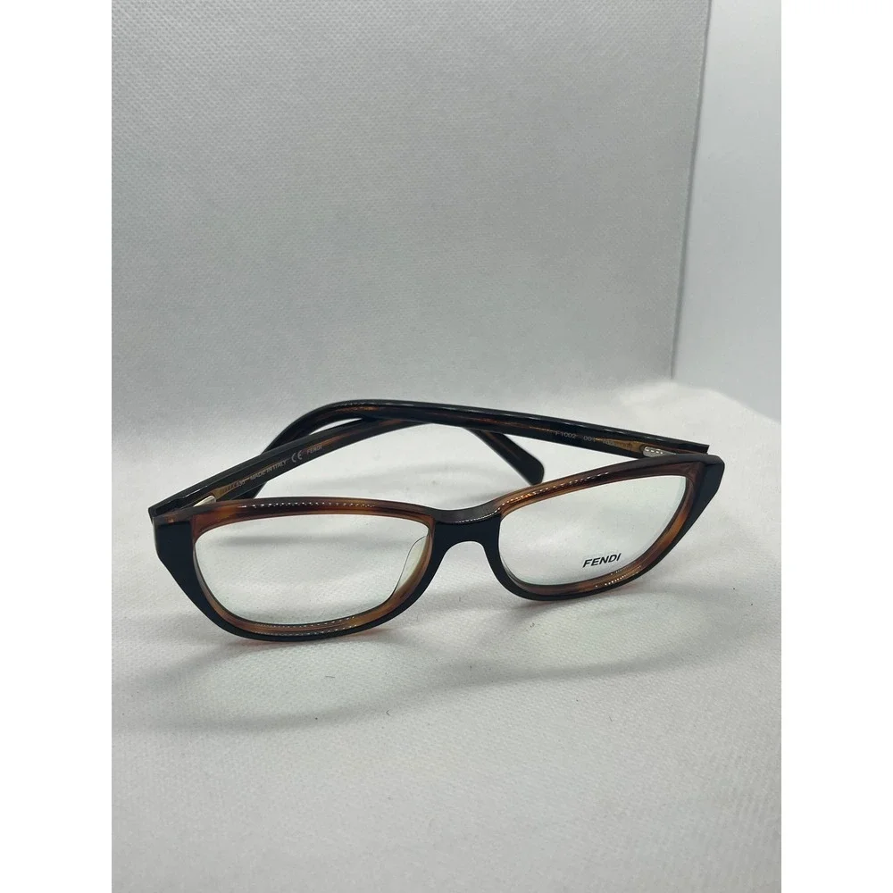 Fendi F1002 001 Tortoise Black Cat‎ Eye Optical Glasses Frames Italy 135mm